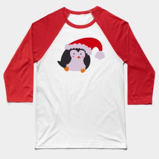 Christmas Hat Penguin Baseball T-Shirt